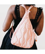 Striding Through Philly Puffer Nylon Sling Bag or Backpack Bubblegum Pink - £48.69 GBP