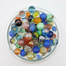 Vintage To New Marbles 1 Pound 11 Ounces Mixed Lot Cats Eye Swirl Solid ... - £19.10 GBP