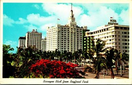 Biscayne Blvd From Bayfront Park Miami Florida FL UNP Chrome Postcard - £2.29 GBP