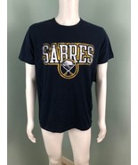 NWT Men&#39;s NHL Buffalo Sabres Navy Blue Hockey S/S T-Shirt Sz Medium - £13.42 GBP