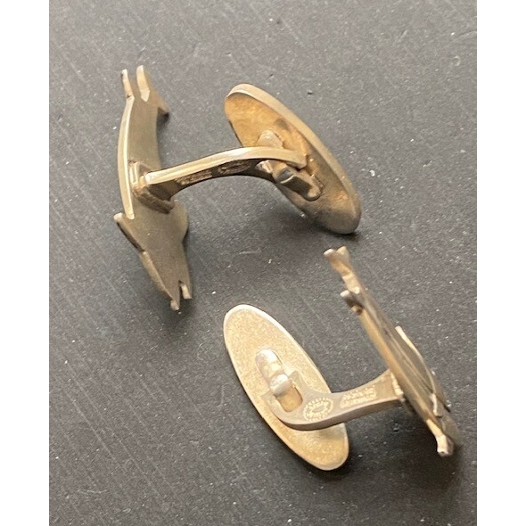 GEORG JENSEN  925 STERLING SILVER DOLPHIN CUFFLINKS SKY Item image 7