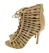 Sam Edelman Pumps Amelia Ghillie Suede Leather Caged Lace Up Booties SZ ... - $55.20