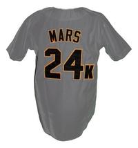 Bruno Mars 24K Hooligans Baseball Jersey Button Down Grey Any Size image 2