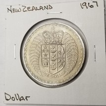 1967 New Zealand 1 Dollar World Coin - Decimalization Commemorative - $5.49