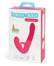 Happy Rabbit Strapless Strap On Rabbit Vibe - Pink - £66.88 GBP