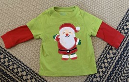 Baby Boy Santa Claus Long Sleeve Shirt Size 12 Months - $8.90