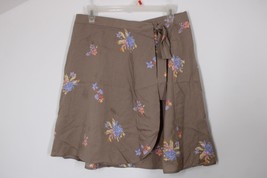 NWD Patagonia M Brown June Lake Floral Tencel Wrap Skirt 58280 - £22.41 GBP