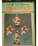 Bucilla Vtg  Christmas Kit Very Rare Yuletide Buddies Felt Ornaments Vht... - £125.07 GBP