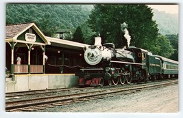 Railroad Postcard Locomotive Train 1286 Alleghany Central Station Depot Virginia - £6.11 GBP