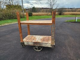 Antique/Vintage Factory Cart Shelf Good for Industrial Décor/Coffee Table - $349.99