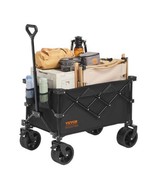 Collapsible Folding Wagon, 150 L Beach Wagon Cart with All-Terrain Wheel... - £90.22 GBP