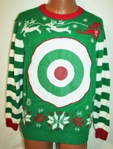 Ugly Funny Christmas Sweater Bullseye Target Toss Party Drinking Game Size Large - £23.29 GBP