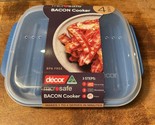 Microwave Bacon Cooker Tray (Blue) With Lid Dishwasher Safe BPA Free - $9.90