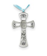 PROTECT THIS CHILD PEWTER CRIB CROSS - BOY - $16.40 CAD