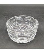 Waterford Crystal Glass 3.25&quot; Round Colleen Ashtray Cross Hatching &amp; Ova... - £15.49 GBP