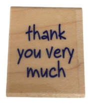 Thank You Very Much Rubber Stamp Card Making Words Gratitude Small Thankful - £2.38 GBP