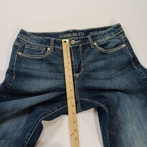 Code Bleu MAYA Women's Blue Cotton Blend Cropped Denim Jeans Size 10 (32×23) image 6