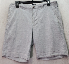 J.CREW Flex Chino Shorts Mens Size 32 Gray Pinstripe Cotton High Rise Flat Front - £13.71 GBP
