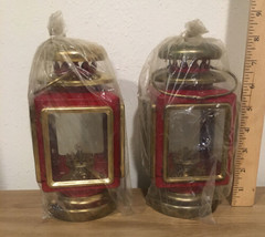 2 Vintage 1960&#39;S Red OIL/KEROSENE 8&quot; Lantern Made In Hong Kong - £66.57 GBP