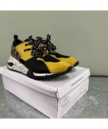 Steve Madden Ridge Sneaker Shoes Mens 11B Leopard Dalmatian Black Yellow - $94.37 CAD