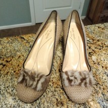 Rare Kate Spade New York Neutrals Jute Boco Accents Tweed Pump Heel Shoe... - $74.25