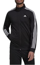 adidas Men&#39;s Essentials Warm-up 3-Stripes Track Top Black Size Medium Br... - £38.69 GBP