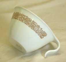 Woodland Brown Corelle Corning Cup Brown Outlined Flowers on White - £10.16 GBP