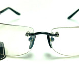 Optical Quality Clear Rimless Sunglasses Gun Metal Gray and Black Frames... - $10.83