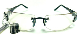 Optical Quality Clear Rimless Sunglasses Gun Metal Gray and Black Frames... - £8.52 GBP