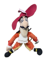 Disney Store Authentic Captain Hook 10&quot; Plush Stuffed Toy Peter Pan Pira... - £11.10 GBP