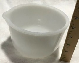 Vintage #6 Glasbake White Mixing Bowl with Pour Spout 6 1/2&quot; diameter 5”... - $23.36