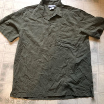 Columbia Mens Green plaid Shirt Button Down Sz  XL Short Sleeve Modal Blend - $26.89