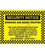 WARNING SIGN HOME SECURITY SYSTEM THIS WILL BE EXIBIT A IN COURT MOUNTAB... - €7,42 EUR