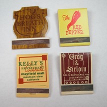 4 Vintage Matchbook Covers Hogs Breath Inn Red Pepper Kellys Grog &amp; Sirloin CA - £15.14 GBP