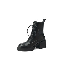 New Neutral Leisure Fashion Women Ankle Boots Motorcycle Boots Genuine Leather T - £99.91 GBP