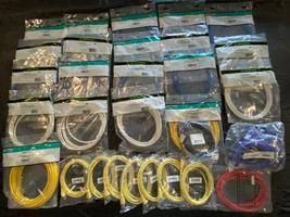 ASSORTED PATCH CORDS, RJ45-RJ45, NEW, UNUSED, GROUPING OF 39, VARIOUS LE... - $65.00