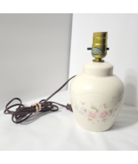 Vtg Pfaltzgraff Tea Rose Ginger Jar 9&quot; Table Lamp Light Floral No Shade EUC - $626.03 MXN