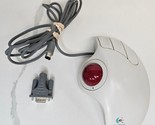 Logitech Trackball TrackMan Marble Mouse PS/2 W/ Serial Adapter T-CH11 T... - $24.70