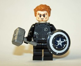 Gift Hobby Captain America Black Avengers Outfit Minifigure US - £6.03 GBP