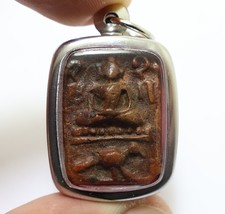 Lp Parn Song Nok Buddha Ride Bird Real Blessed Amulet Lucky Rich Miracle Pendant - £56.94 GBP