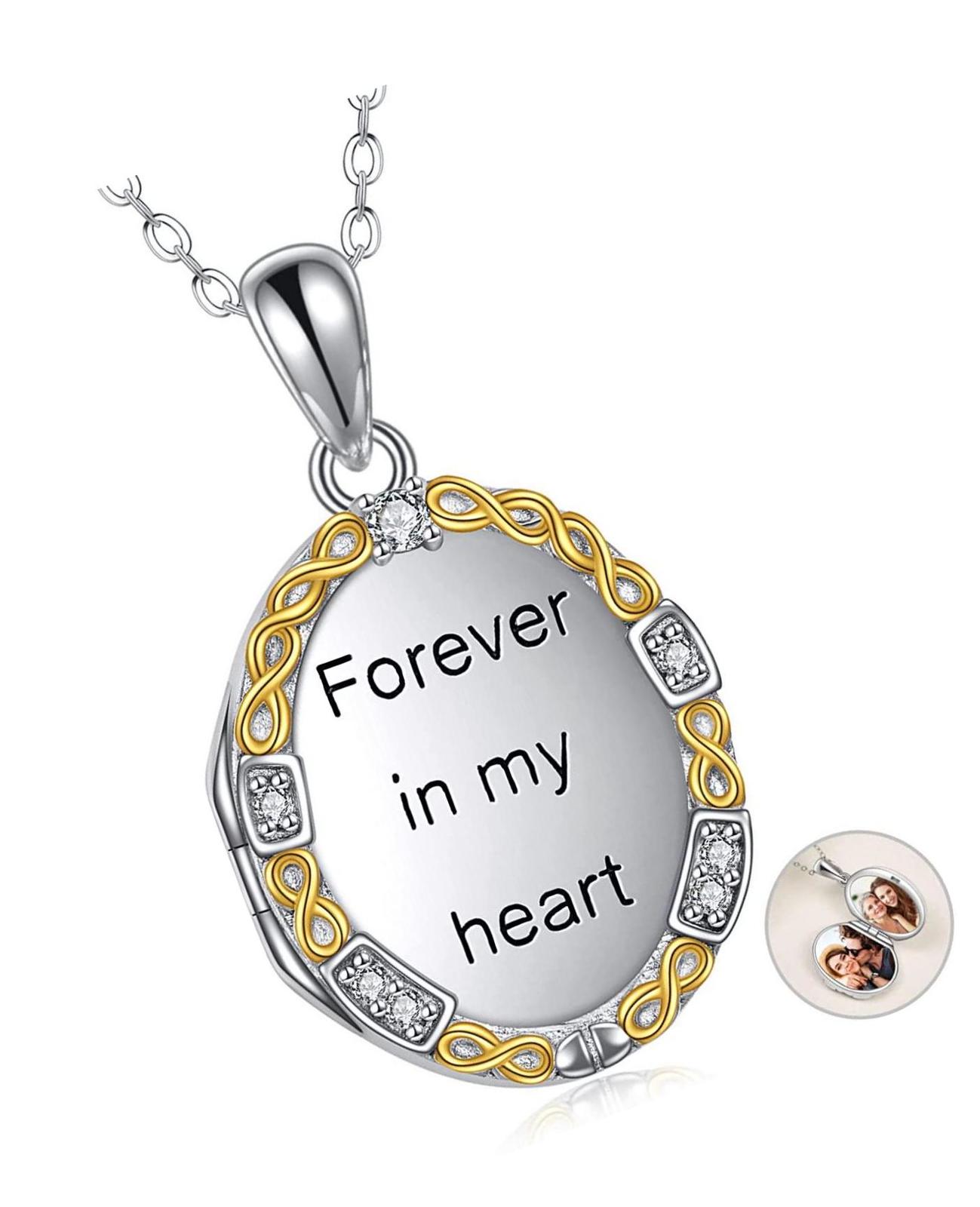 Oval Locket Necklace That Hold Pictures Sterling in My - £114.03 GBP