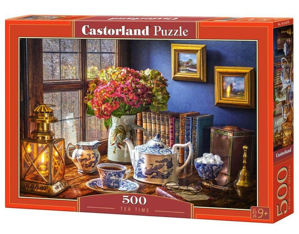 500 Piece Jigsaw Puzzle, Tea Time, Classic interior, old fashioned furni... - $33.74