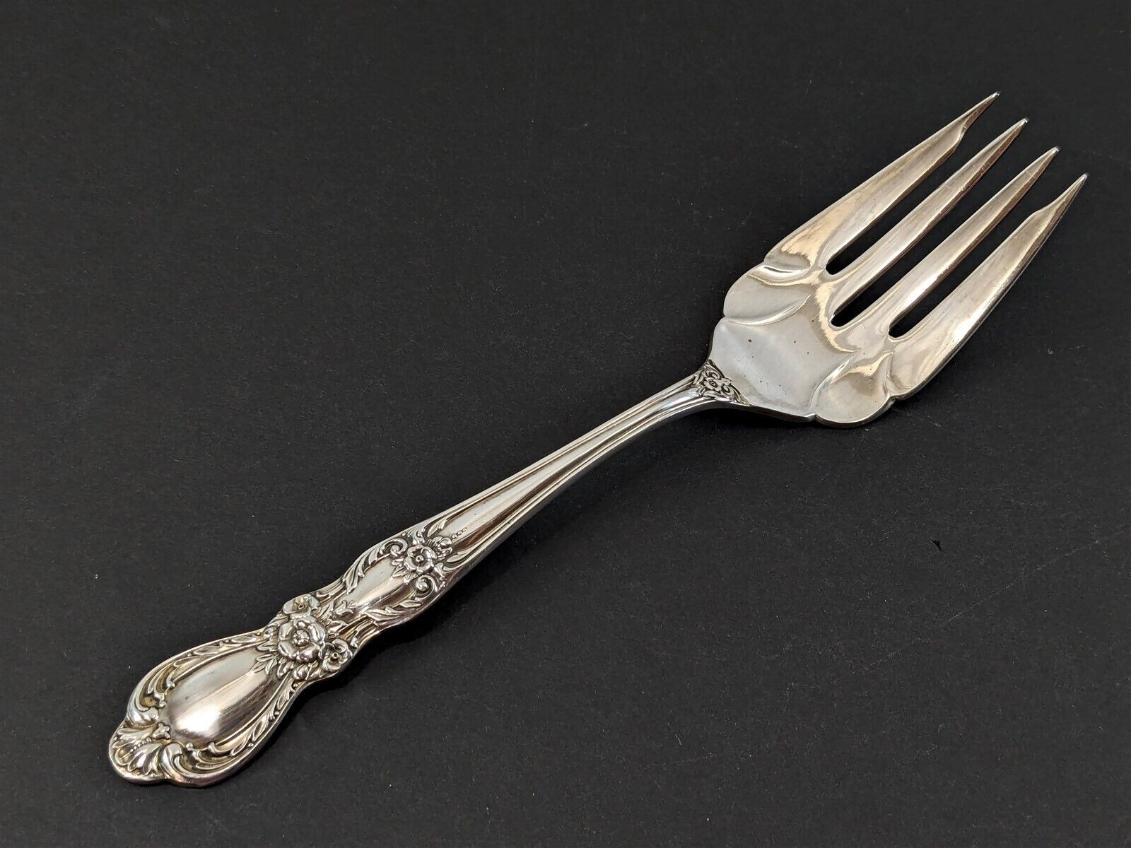 Primary image for 1847 Rogers Bros HERITAGE Cold Meat Serving Fork 8-7/8" Silverplate 1953