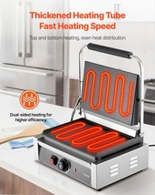 Commercial Panini Press Grill Electric Sandwich Maker Griddle Plate 13.5... - $168.49