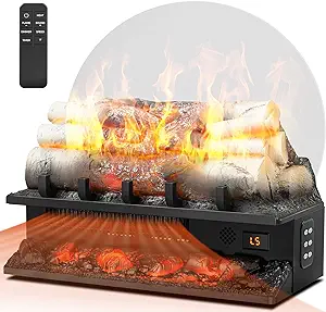 Electric Fireplace Log Heater 750W/1500W, 20&quot; Electric Fireplace Insert ... - £203.60 GBP