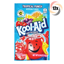 12x Packets Kool-Aid Tropical Punch Caffeine Free Soft Drink Mix | Fast Shipping - £7.65 GBP
