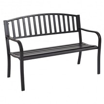 50 Inch Patio Garden Bench Loveseats for Outdoor - Color: Black - €136,46 EUR