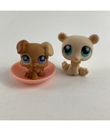 Littlest Pet Shop #759 Polar Bear #760 Boxer Puppy Dog Animal Figure LPS... - $29.65