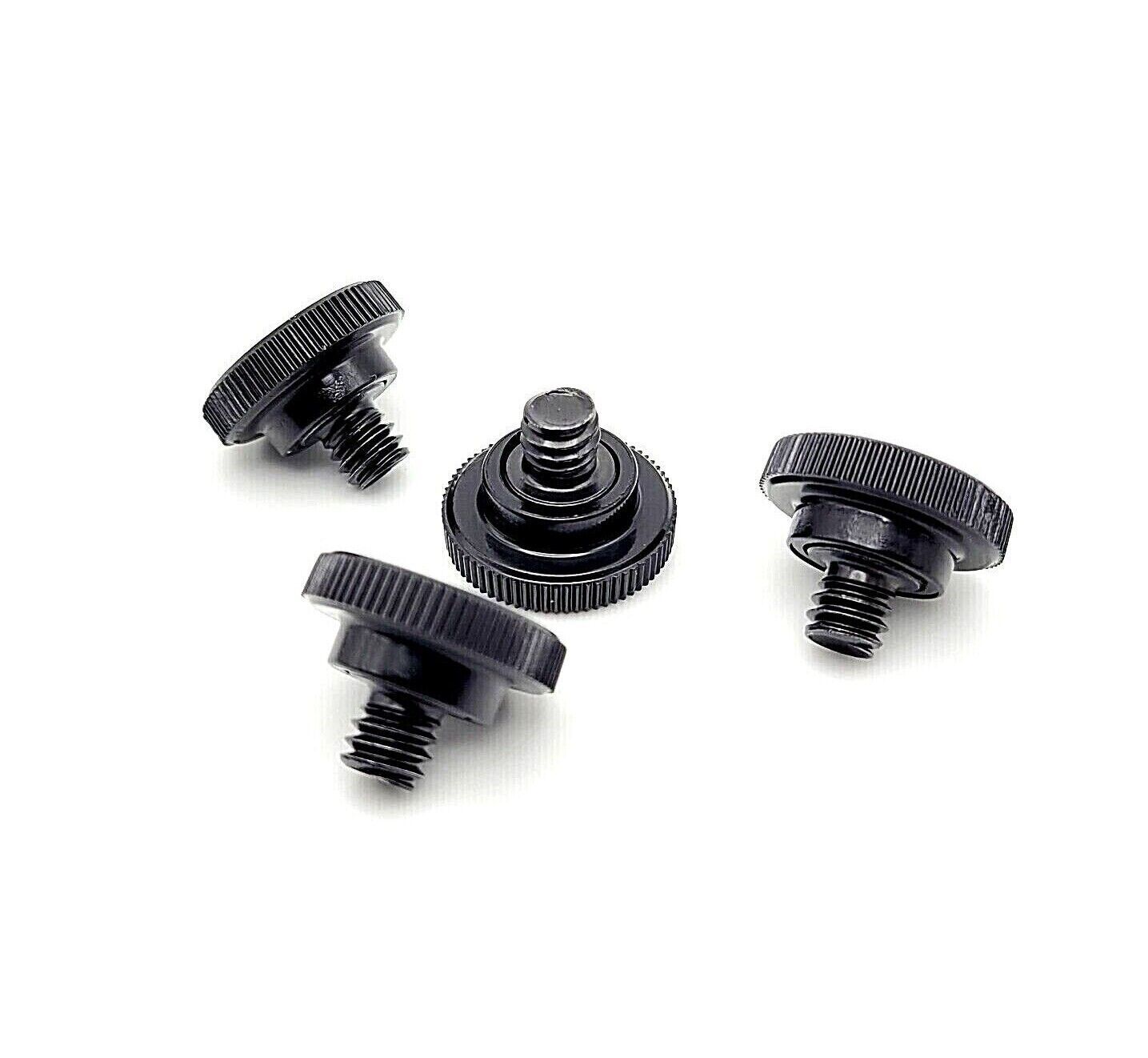1/4&quot;-20 x 1/4&quot; Knurled Thumb Screw Bolts Black Round Clamping Knob Steel... - $11.57+