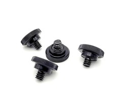 1/4&quot;-20 x 1/4&quot; Knurled Thumb Screw Bolts Black Round Clamping Knob Steel Alloy - £8.47 GBP+